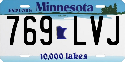 MN license plate 769LVJ