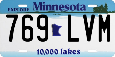 MN license plate 769LVM