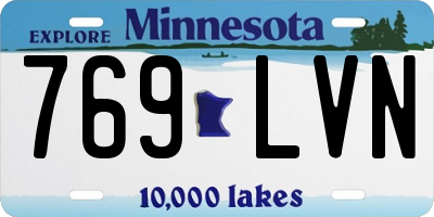 MN license plate 769LVN