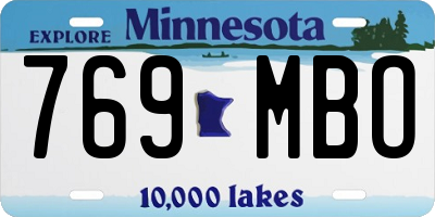 MN license plate 769MBO