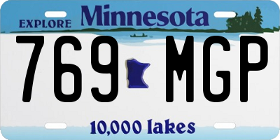 MN license plate 769MGP