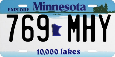 MN license plate 769MHY
