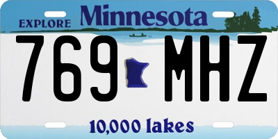 MN license plate 769MHZ
