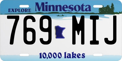 MN license plate 769MIJ