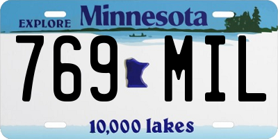 MN license plate 769MIL