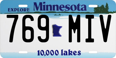 MN license plate 769MIV