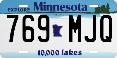 MN license plate 769MJQ