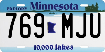 MN license plate 769MJU