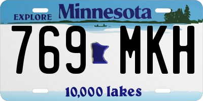 MN license plate 769MKH