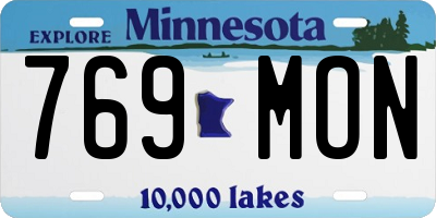 MN license plate 769MON