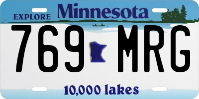 MN license plate 769MRG