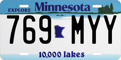 MN license plate 769MYY