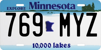 MN license plate 769MYZ