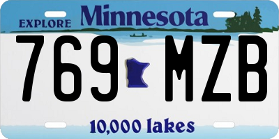 MN license plate 769MZB