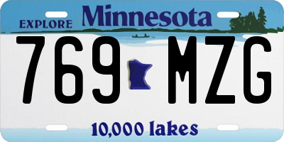 MN license plate 769MZG