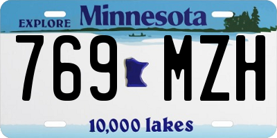 MN license plate 769MZH