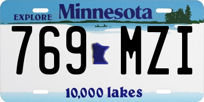 MN license plate 769MZI