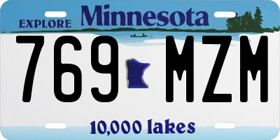 MN license plate 769MZM