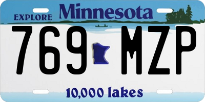 MN license plate 769MZP