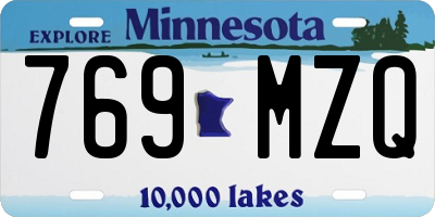 MN license plate 769MZQ