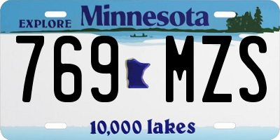 MN license plate 769MZS