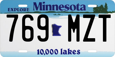MN license plate 769MZT
