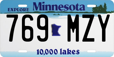 MN license plate 769MZY