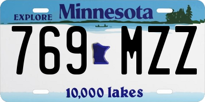 MN license plate 769MZZ