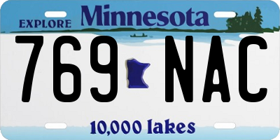 MN license plate 769NAC