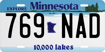MN license plate 769NAD