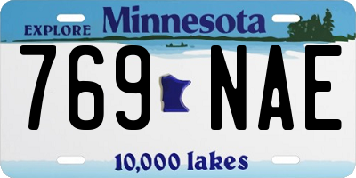 MN license plate 769NAE