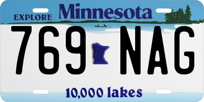 MN license plate 769NAG