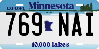 MN license plate 769NAI