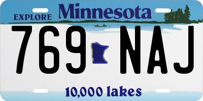 MN license plate 769NAJ