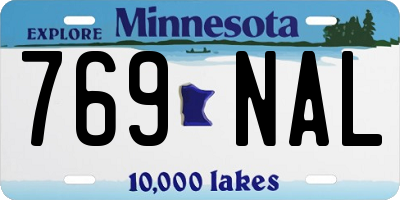 MN license plate 769NAL