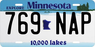 MN license plate 769NAP