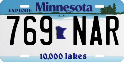 MN license plate 769NAR