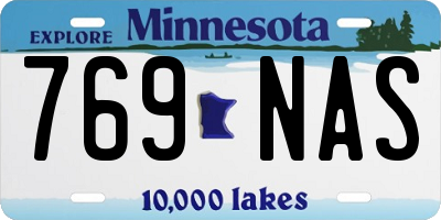 MN license plate 769NAS