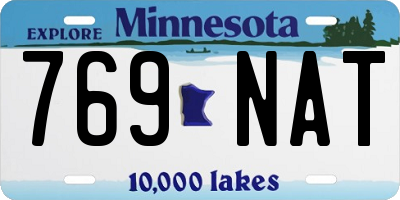 MN license plate 769NAT