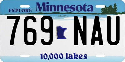 MN license plate 769NAU