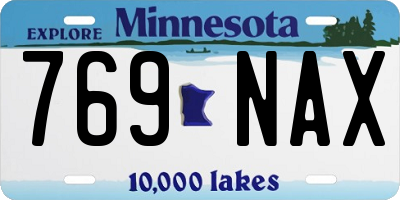 MN license plate 769NAX