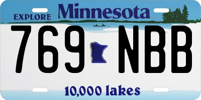 MN license plate 769NBB