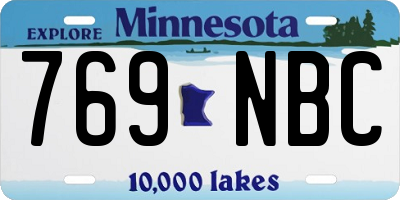 MN license plate 769NBC