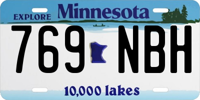 MN license plate 769NBH