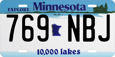 MN license plate 769NBJ