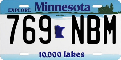 MN license plate 769NBM