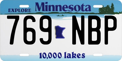 MN license plate 769NBP