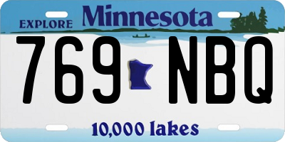 MN license plate 769NBQ