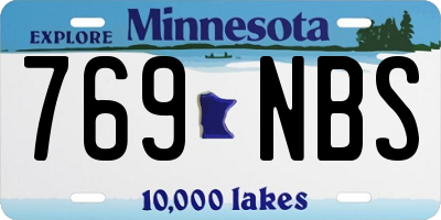 MN license plate 769NBS