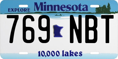 MN license plate 769NBT